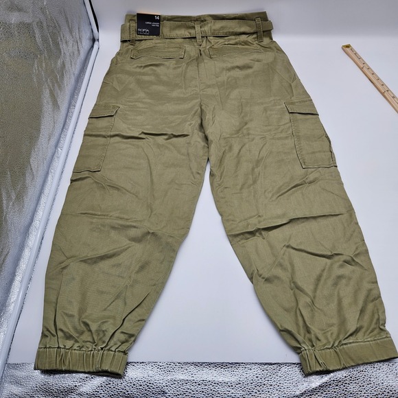 Sofia Jeans by Sofia Vergara Womens Cargo Jogger Pants Olive Green High Rise 14 - Picture 8 of 11
